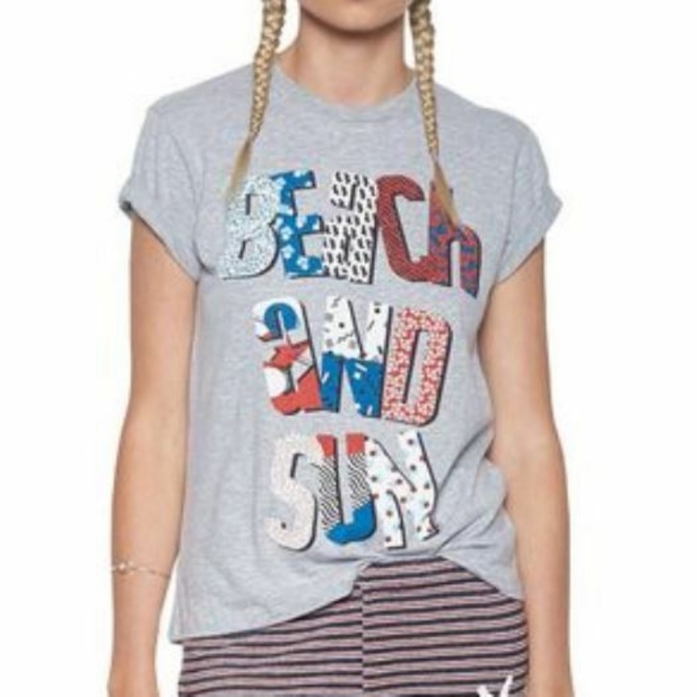 LAUREN MOSHI Shiloh Vintage TEE SHIRT Top BEACH